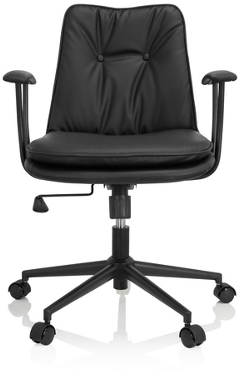 Bureaustoel SMALLO Kunstleder zwart hjh OFFICE