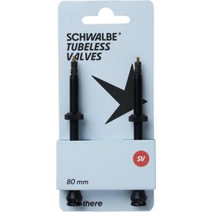 Schwalbe Tubeless-Ventil SV, schwarz, aus Aluminium, 80 mm SV-Ventil, 1 Paar