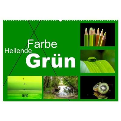 Heilende Farbe Grün (Wandkalender 2027 DIN A2 quer), CALVENDO Monatskalender