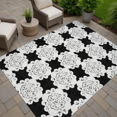 Addison Rugs Machine Washable Indoor/ Outdoor Global Motif Chantille Rug