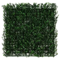 KARAT Pflanzenwand "Buxus"- Kunstpflanzen zur Wandmontage - erweiterbares Paneel / 50 x 50 cm