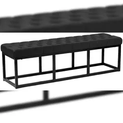 CLP Sitzbank Polson Samt Schwarz schwarz/150 cm