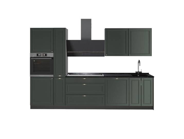 Cuisine Fame-Line 310cm sans PT Vert Or Campagne/Anthracite Vicco 64267