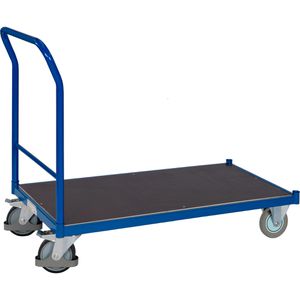 pro-bau-tec Transportwagen 14021, 1200 x 600 mm, mit Feststellbremse, Tragkraft 500 kg