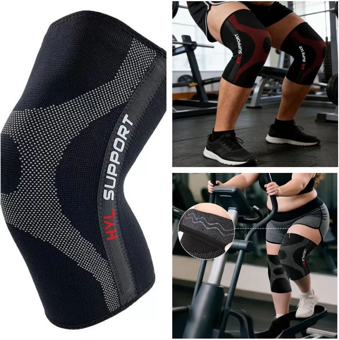 INF Plus Size Kupferionen-Sport-Kniebandage – Zusätzliche Unterstützung für Fitness XL