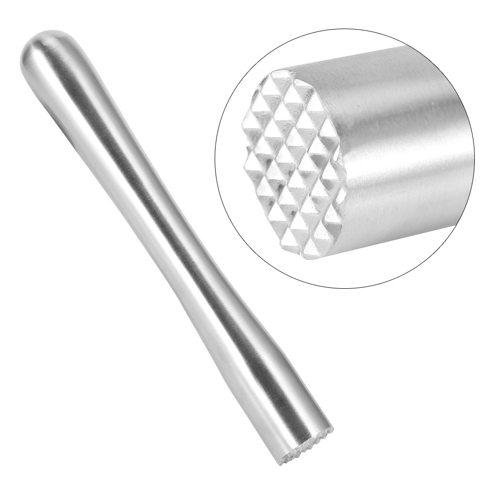 Cocosity RVS ijs crusher voor thuisgebruik, cocktailmixer en stamper, 22,5 cm