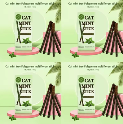 Inspire Curations Natural Matatabi Cat Chew Sticks For Dental Care And Play catnip 4pcs
