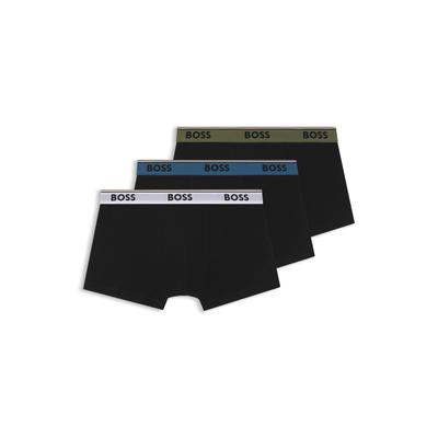 BOSS Packung, 3 Stk. aus Stretch-Baumwolle mit Logo-Bund, mittlere Bundhöhe