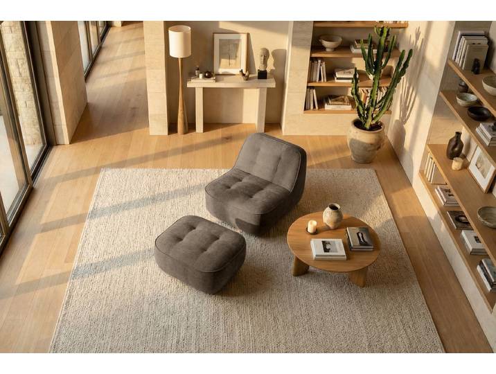 Fauteuil pivotant Marron Tissu Stormy Pivotant 82 x 75 x 95cm