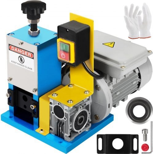 VEVOR Elektrische draadstripmachine HXSMS-025, 180 W kabelstripper voor 1,5-25 mm, Blauw