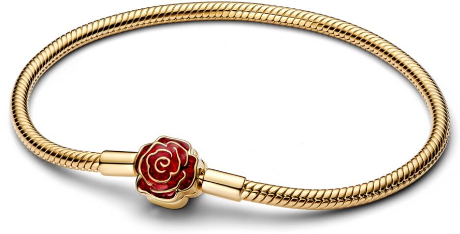 Pandora Disney Beauty and the Beast Enchanted Rose Snake Chain rannekoru,