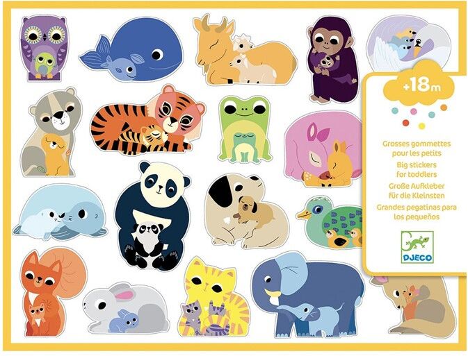 Grosses Gommettes pour les petits Mamans Bébés - Djeco