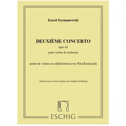 Concerto no.2 op.61 pour violon et orchestre pour violine et piano, Fachbücher von Karol Szymanowski