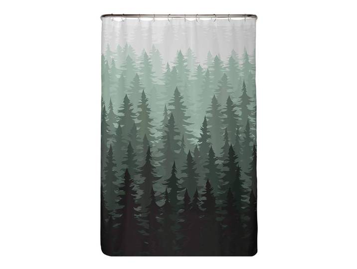 Rideau de douche anti-moisissures Sapins Microfibre Vert 120 x 200cm