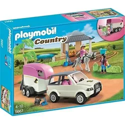 PLAYMOBIL® 5667 Country Pick Up mit Pferdeanhänger, Pferd und Reiterin
