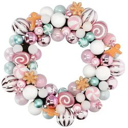 Weihnachtskranz LED 65cm pastell