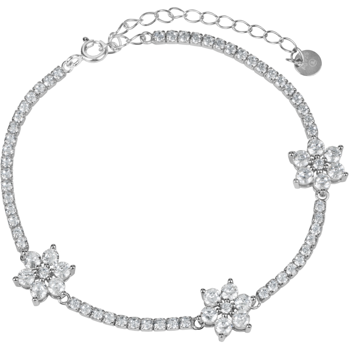 Jacques Lemans Armband Blumen Sterlingsilber mit Zirkonia