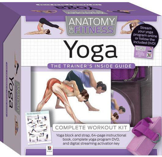 Hinkler Anatomy Of Fitness Yoga The Trainers Inside Guide Complete Workout Kit