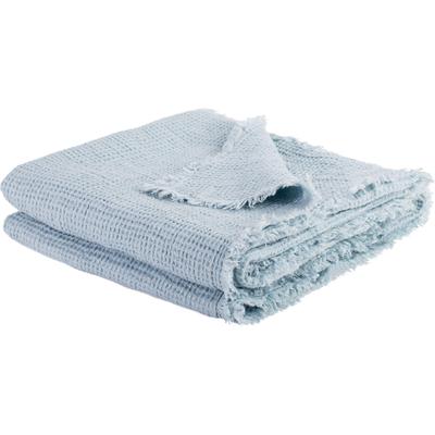 Wohndecke ZOEPPRITZ1828 "Honeybee, 100% Leinen, Premium, weich, hochwertig", blau (water), B:170cm L:230cm, Leinen, Wohndecken, Wohndecke, Leinenplaid im Waffelpique