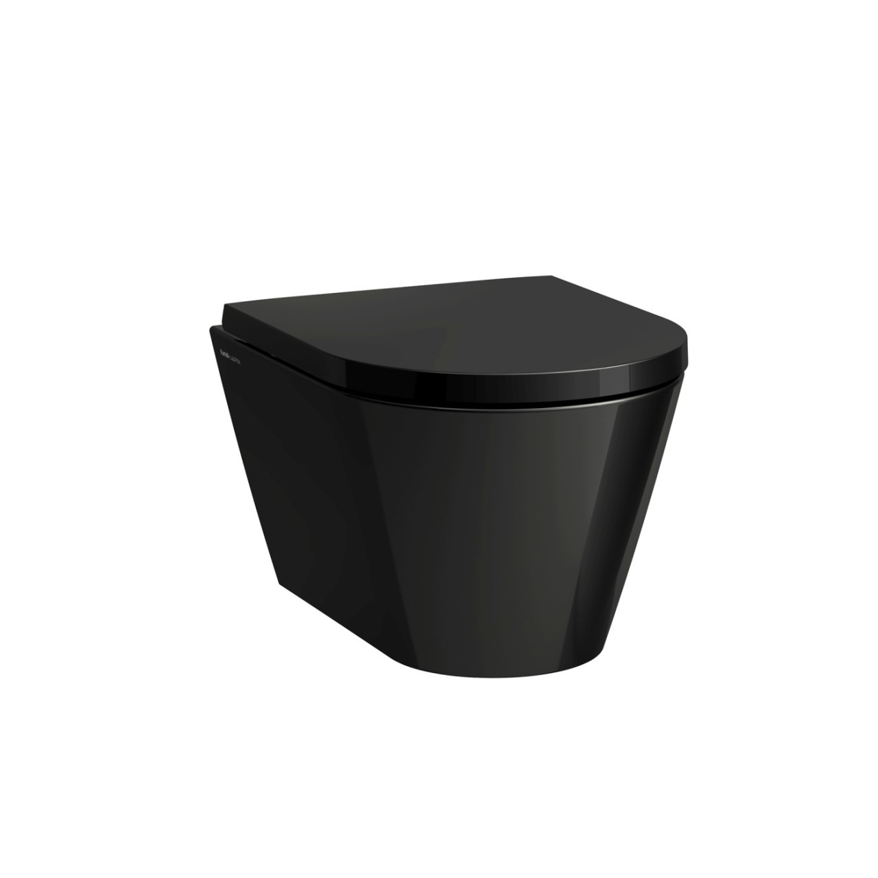 LAUFEN Tiefspül-WC wandhängend Kartell LAUFEN 490x370 spülrandlos Ausführung kurz schwarz glänzend H8203330200001
