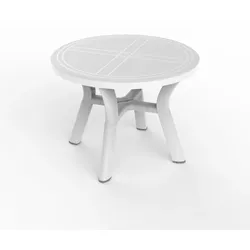 Runder Tisch Ø100 Dalia garbar Kunststoff Weiß