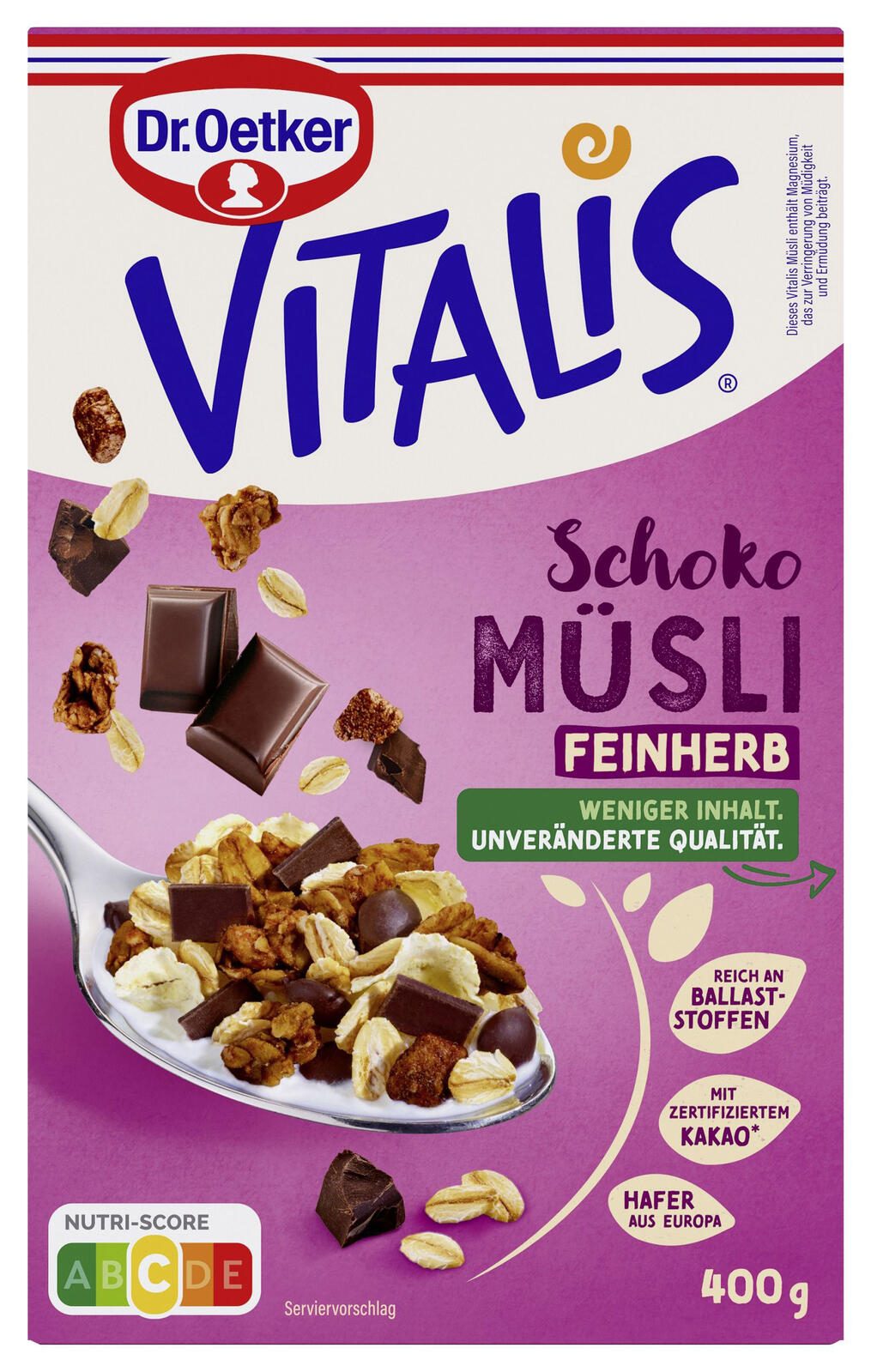 Dr. Oetker VITALIS Schokomüsli Feinherb 400,0 g 20347