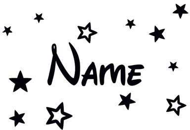 Uplift Essentials Custom Name & Stars Decal High Definition Personalized Nursery Wall Art green