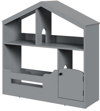 Garvee 2-Tier Wooden Kids Bookshelf w/ Motion Sensor Light, Toy Storage Organizer