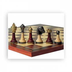 Weible Schachfiguren - Holz und Metall - Staunton - Königshöhe 75mm 245614