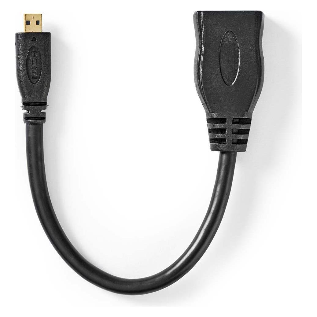 Nedis Videokabel, Mikro-HDMI-Stecker (0.20 m) (CVGP34790BK02)