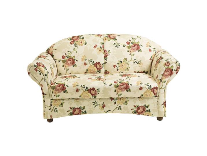 Max Winzer 2-Sitzer-Sofa, Gelb, Rot, Beige, Holz, Blume, 151x85x81 cm, Goldenes M, Made in Europe, Rücken echt, Wohnzimmer, Sofas & Couches, Sofas, 2-Sitzer Sofas