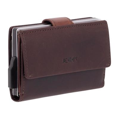 Kartenetui JOOP "cerratano c-two e-cage sv8", Herren, braun (schwarzbraun), Rindsleder, Basic, Kleinlederwaren, Herren E-Cage mit Druckknopf-Verschluss