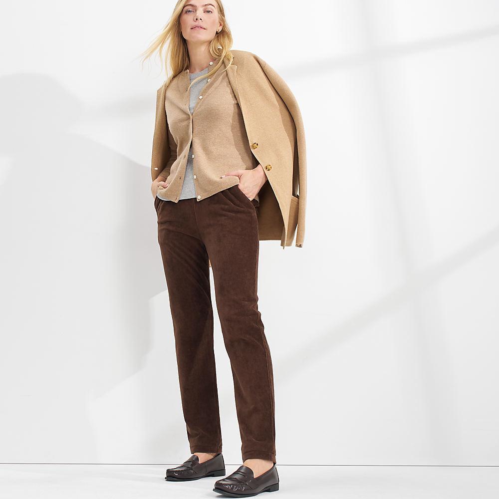 Komfort-Cordhose SPORT KNIT für Damen in Petite-Größen, Damen, size: petite, Braun, Baumwoll-Mischung, by Lands' End
