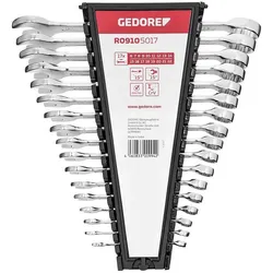GEDOREred Ring-Maulschlüssel-Satz R09105017 17-teilig