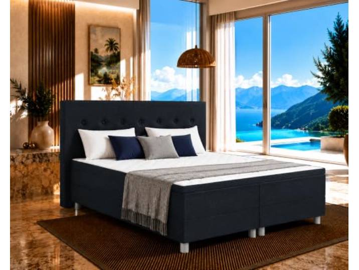 Best For Home Boxspringbett 160x200 cm mit 7-Zonen Matratze und Stauraum