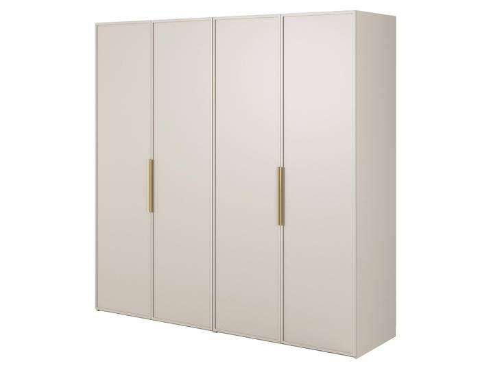 Selsey Frame - Armoire 4 portes avec penderie et étagères\, 200 cm\, greige