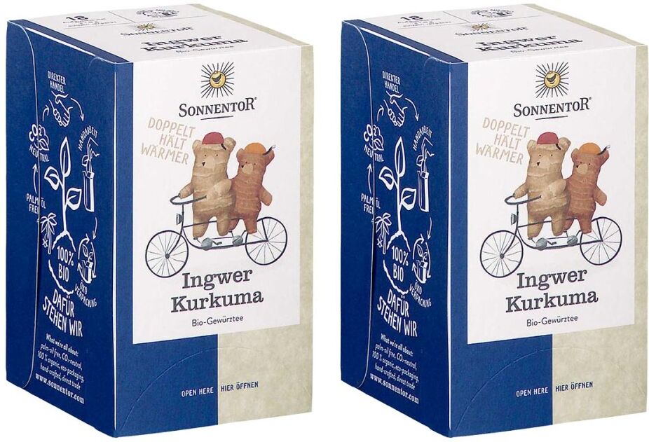 SONNENTOR Ingwer Kurkuma Bio Gewürztee 2x18stk