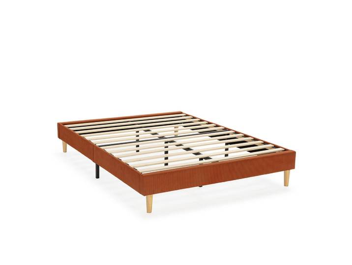 VS Venta-stock Polsterbett Bari 150x190 cm, Rot, 150x190 cm, Schlafzimmer, Betten