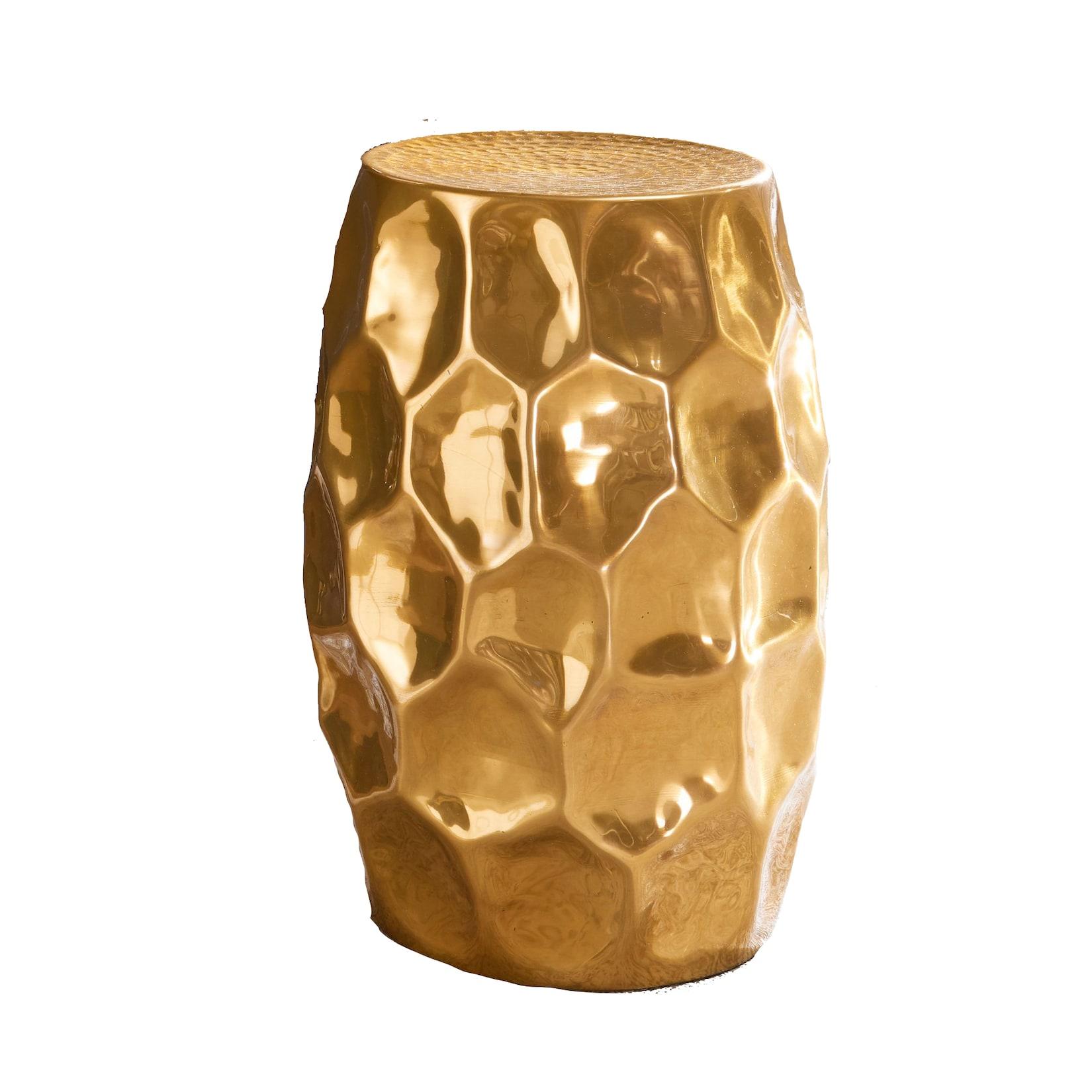 KADIMA DESIGN Orientalischer Beistelltisch ENNS: Hammerschlag-Design, Aluminium, pflegeleicht