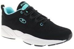 Women's Stability Fly Sneaker by Propet in Black Aqua (Size 11 N)
