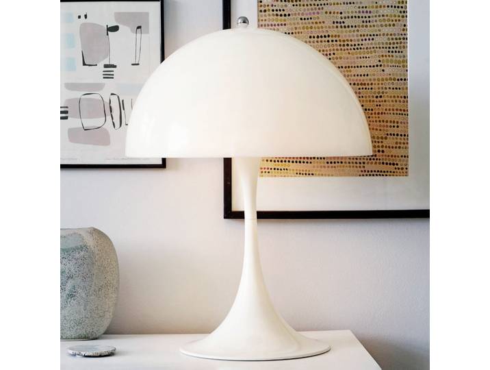 Panthella 400 Tischleuchte White Opal - Louis Poulsen - Wohnzimmer - Design - Kunststoff - Mit Schirm