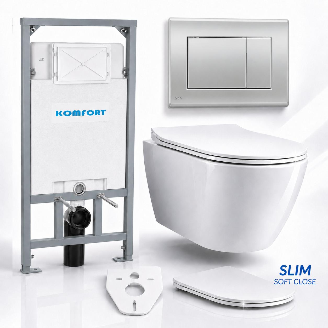 Alcadrain Vorwandelement WC-Schüssel Betätigungsplatte M272 Chrom | BADLAND ROLO