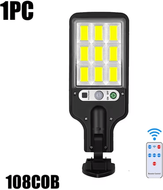 Inspire Curations 108 COB Solar Motion Sensor Light 3 Mode Outdoor Security Wall Lamp 1pc