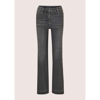Regular-fit-Jeans MADELEINE "Hose Wide-Leg-Jeans aus Powerstretch", Damen, Gr. 42, grau, Modern, weit, Jeans
