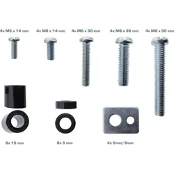 InLine® 40-teiliges Schraubenset 4x M5x14mm, 4x M6x14mm, 4x M6x30mm, 4x M8x30mm, 4x M8x50mm