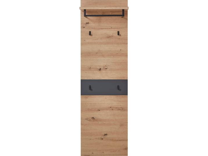 Garderobenpaneel INNOSTYLE Memphis , braun (braun, absetzung graphit), B:50cm H:170cm T:30cm, ABS-Kunststoff, Dekorfolie, Holzwerkstoff, Garderobenpaneele, Garderobenpaneel