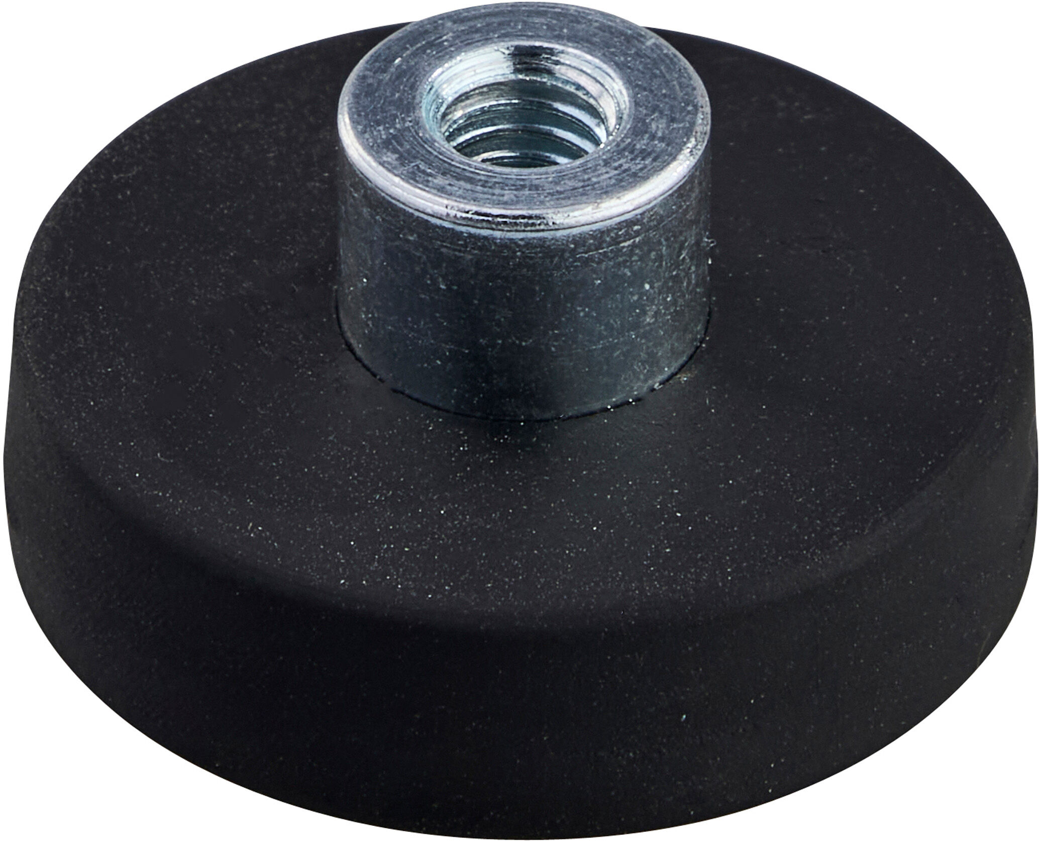 1 Imanes revestidos de goma con gancho 22 mm   negro, neodimio, goma, acero