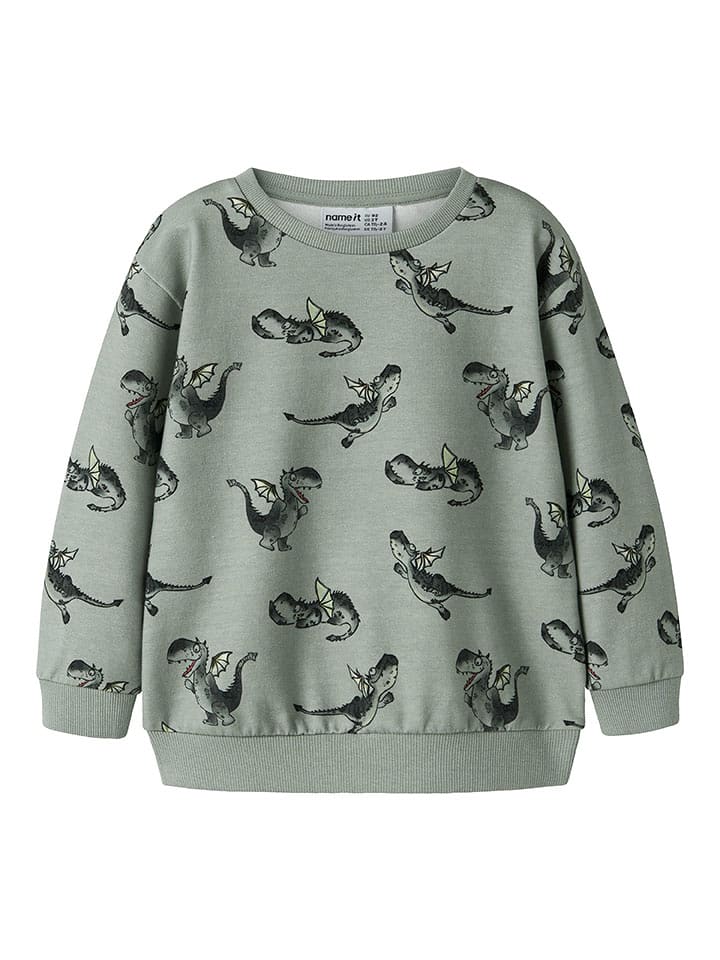 name it Sweatshirt "Kasse" in Grün - 104