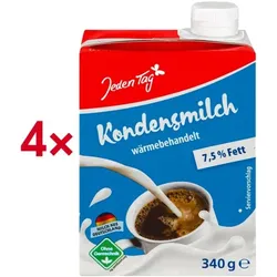 Jeden Tag 4er-Pack Kondensmilch 7,5% Fett