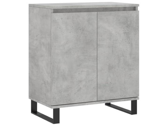 KKgypkn Sideboard Betongrau 60x35x70 cm Holzwerkstoff Eisenbeine, feuchtigkeitsbeständig, pflegeleicht, reichlich Stauraum, Dekoration